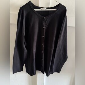 CJ Banks Classic Black Cardigan - Dry Cleaned